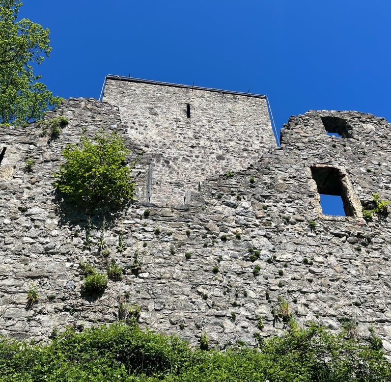 Tellenburg Castle oustide of Frutigen Switzerland