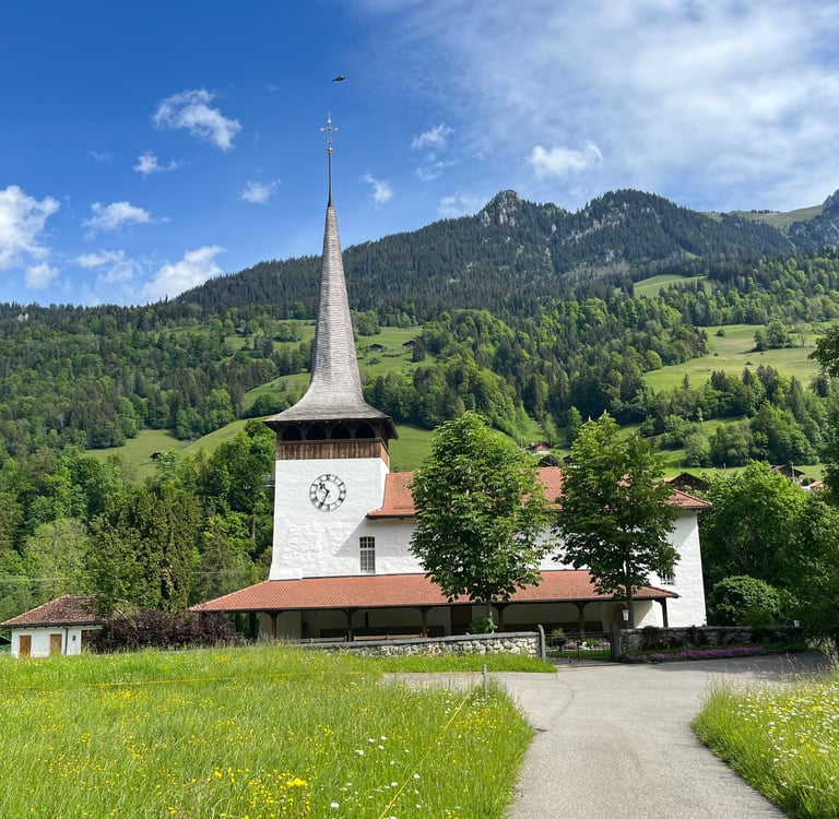 Church at Därstetten in the Simmental in Switzerland