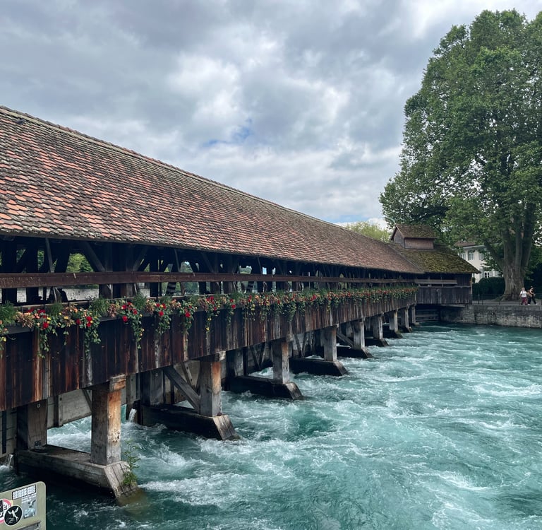 Scherzligschleuse locks in Thun Switzerland