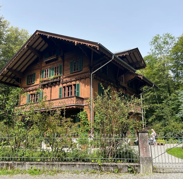 A historic Villa at Ballenberg, Switzerland's Open-Air Museum