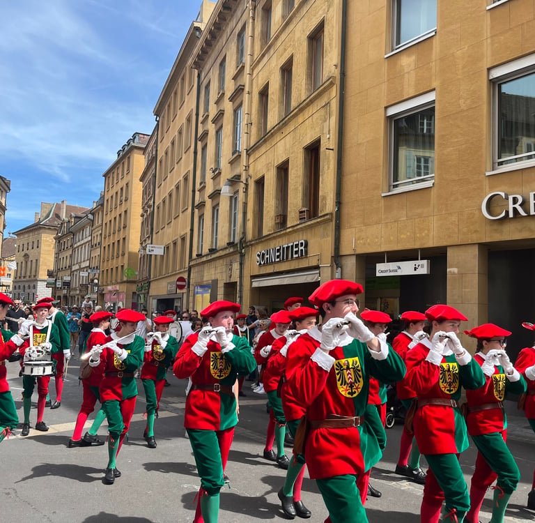 A parade in Neuchâtel Switzerland