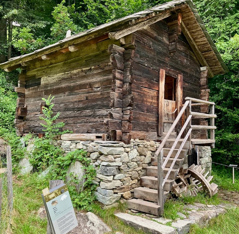 A grain mill from the Valais at Ballenberg