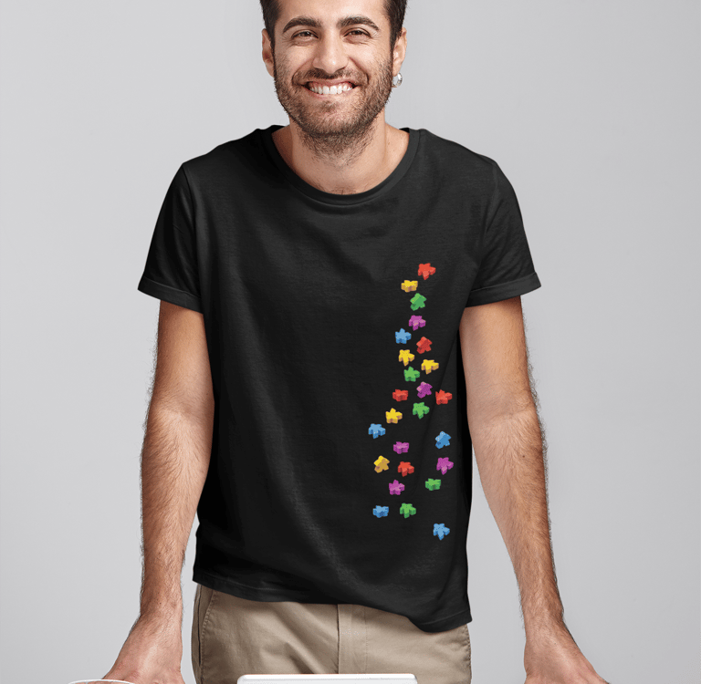 Falling Meeples Men's T-shirt