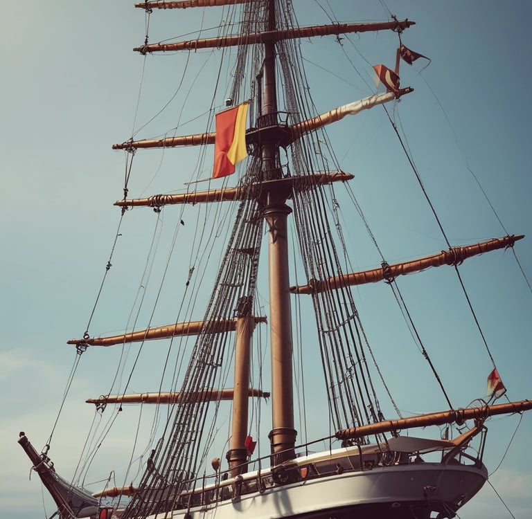 red, yellow, and blue flag during daytime