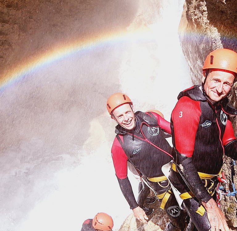 Arc en ciel au canyon de La Blache, en Ubaye, Ubaye-Serre-Ponçon