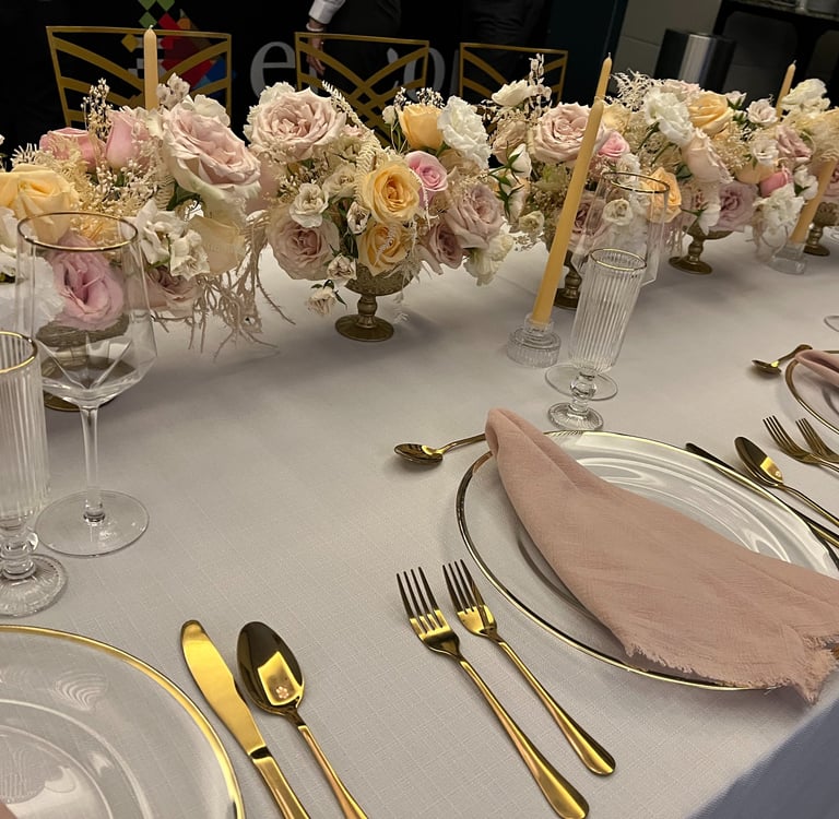 destination wedding table setting