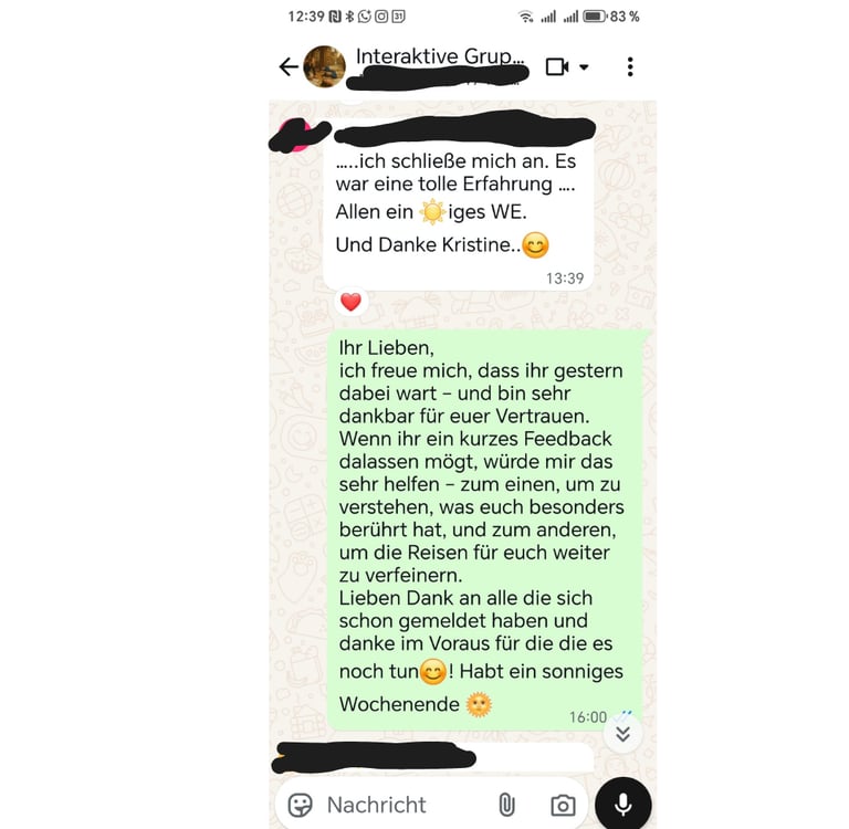 Feedback Gruppenreise