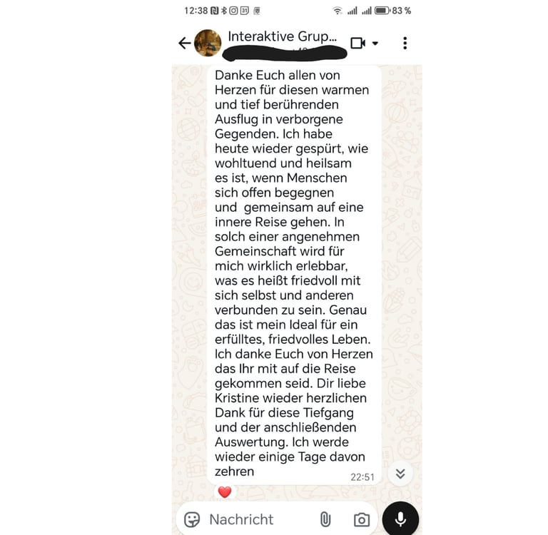 Feedback Gruppenreise