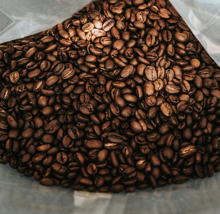 coffee beans in a bag