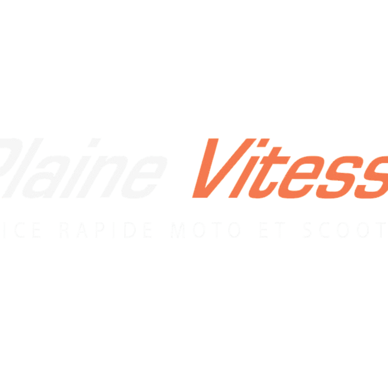 A Plaine Vitesse logo for fast motorcycle and scooter repair services in France.