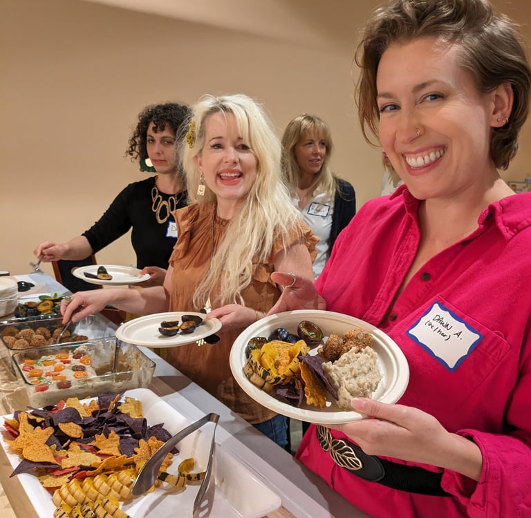 delicata squash at networking event, healthy Portland catering gluten free dairy-free vegan