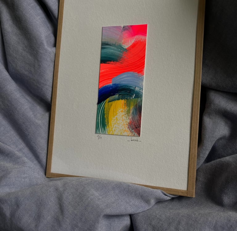 Peinture acrylique encadrée main