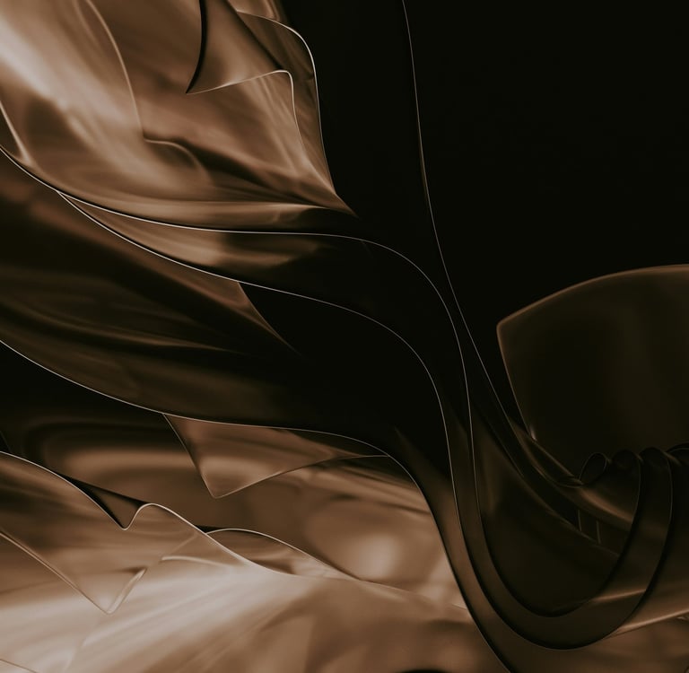 Abstract flowing forms representing Moori’s creative vision and multidisciplinary design philosophy.