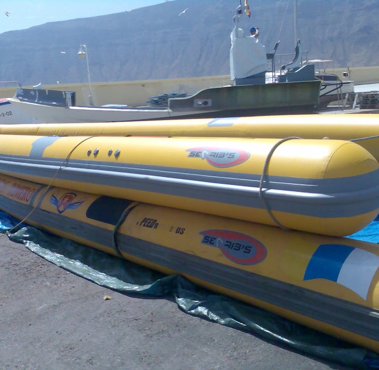 Dos pontones o tubulares en neopreno hypalon de una semirrígida de 10,50m searib's