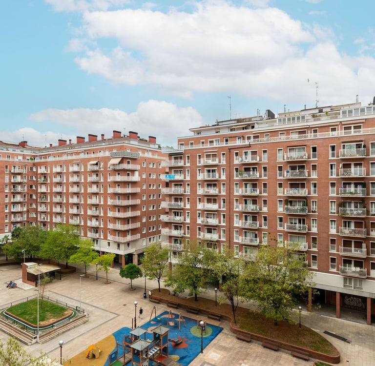 View of Plaza del Sauce from Anne apartment, Sancho el Sabio San Sebastian