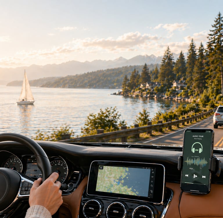 Self-driving Bainbridge Island audio tours 
