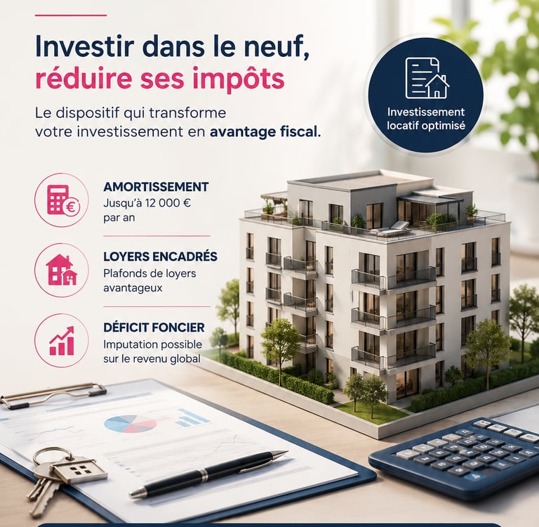 Investissement immobilier neuf avec les avantages fiscaux du dispositif Jeanbrun.