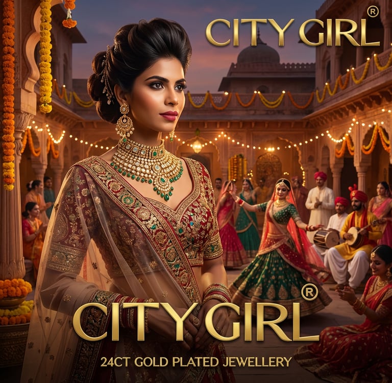 City Girl Jewellery - 24carat gold plated jewellery - City Gold Imitation Jewellery - Bridal Wear