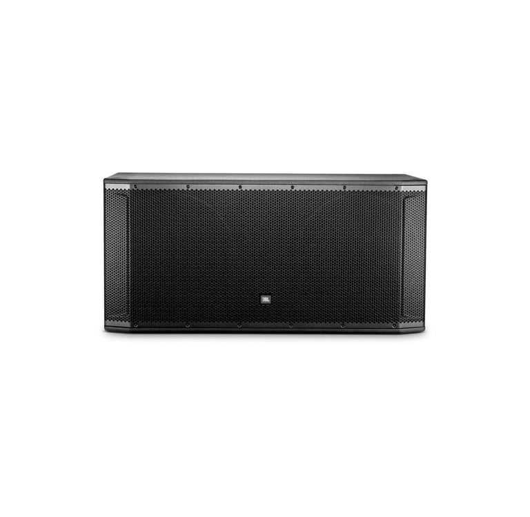 Subwoofer JBL SRX828SP de alquiler, vista frontal