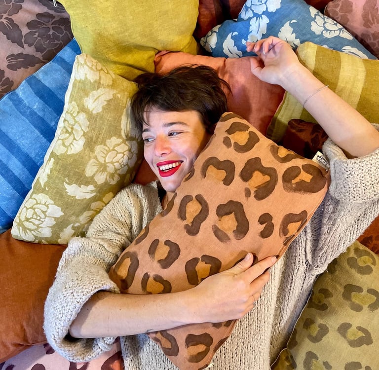 housse coussin teinture végétale naturelle