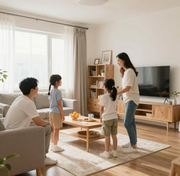 Bright living room with modern inventory