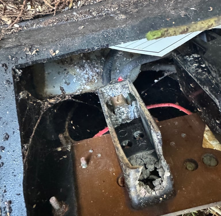 fuse burned out weather damaged Electrician from Sparky G  carried out emergency repair night Time
