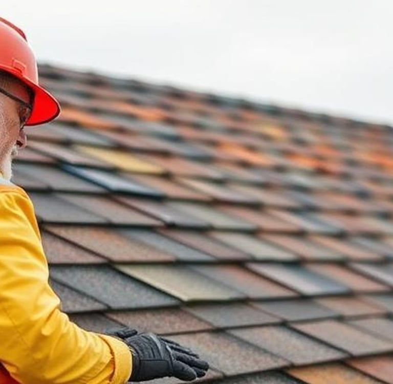 Roof replacement in progress by Lucky Duck Roofing after storm damage in Illinois plywood decking