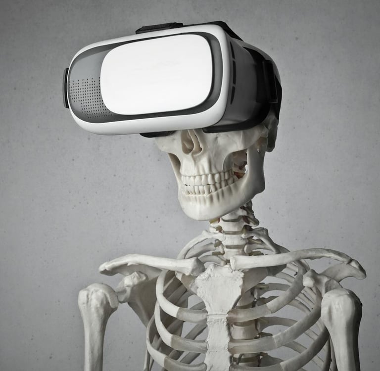 Photo by Andrea Piacquadio: https://www.pexels.com/photo/portrait-photo-of-skeleton-in-front-of-gray