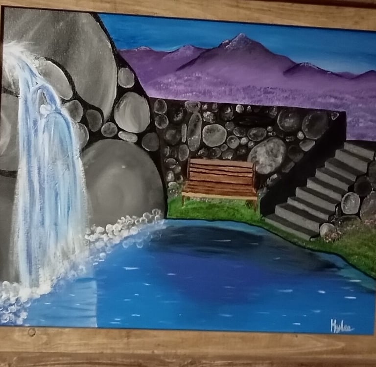 Concentration Falls (painting) Kylee Nicole Smith