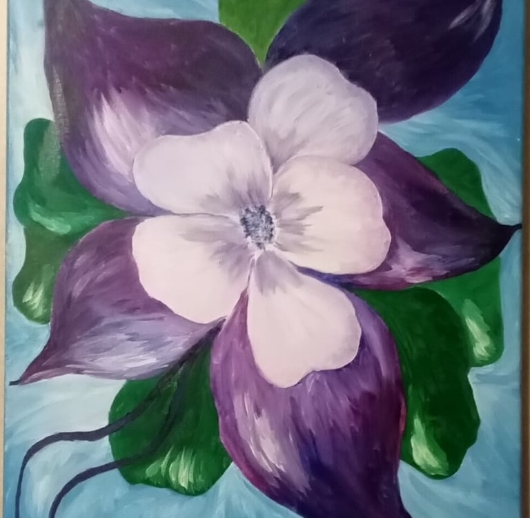 Impressive Aquilegia (painting) Kylee Nicole Smith
