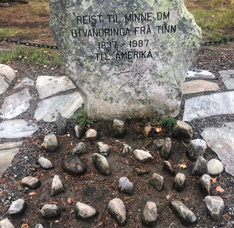an upright stone marker-telelaget