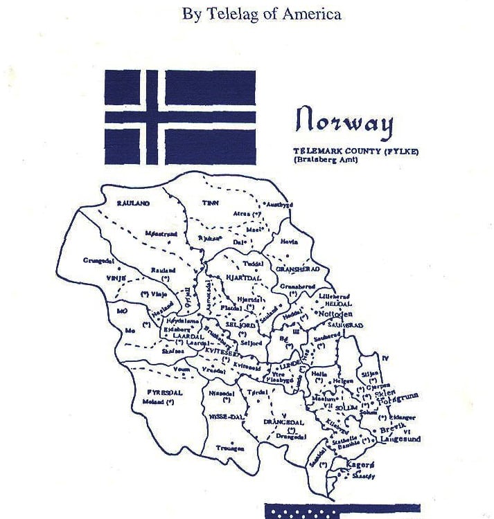 Cover of Telemark to America featuring a map