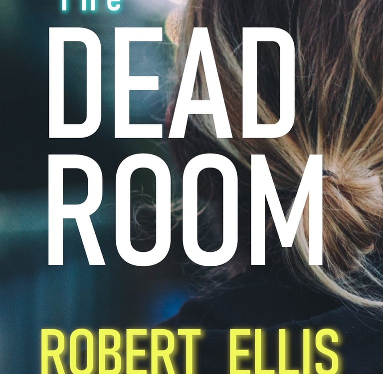 Cover of 'The Dead Room' by Robert Ellis featuring a haunting image of a woman from behind.