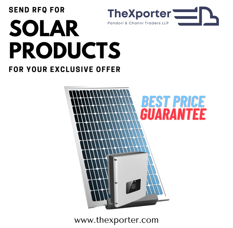 Solar inverter, panels and mounting accessories