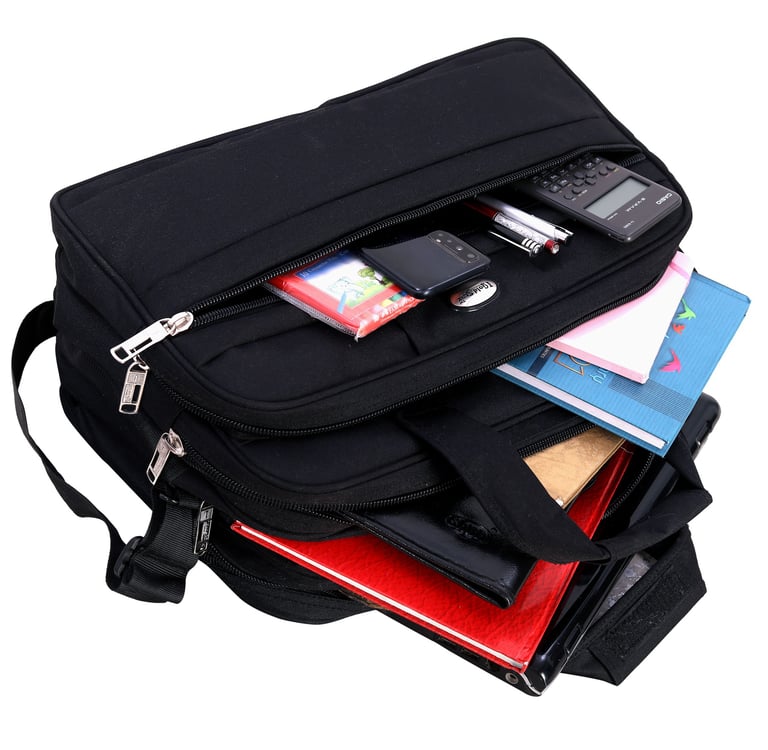 black laptop bags with multiple pockets 