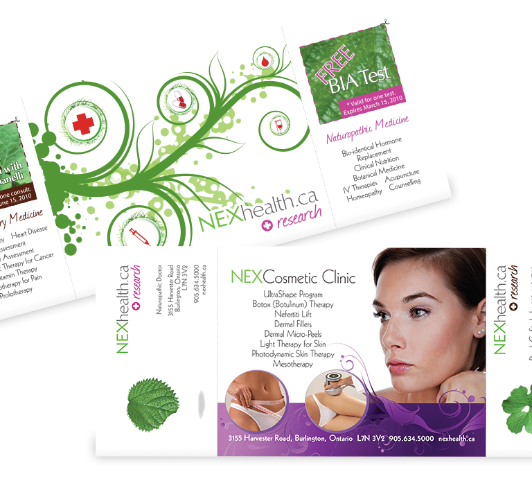 Nex Health Promotional Postcard Design