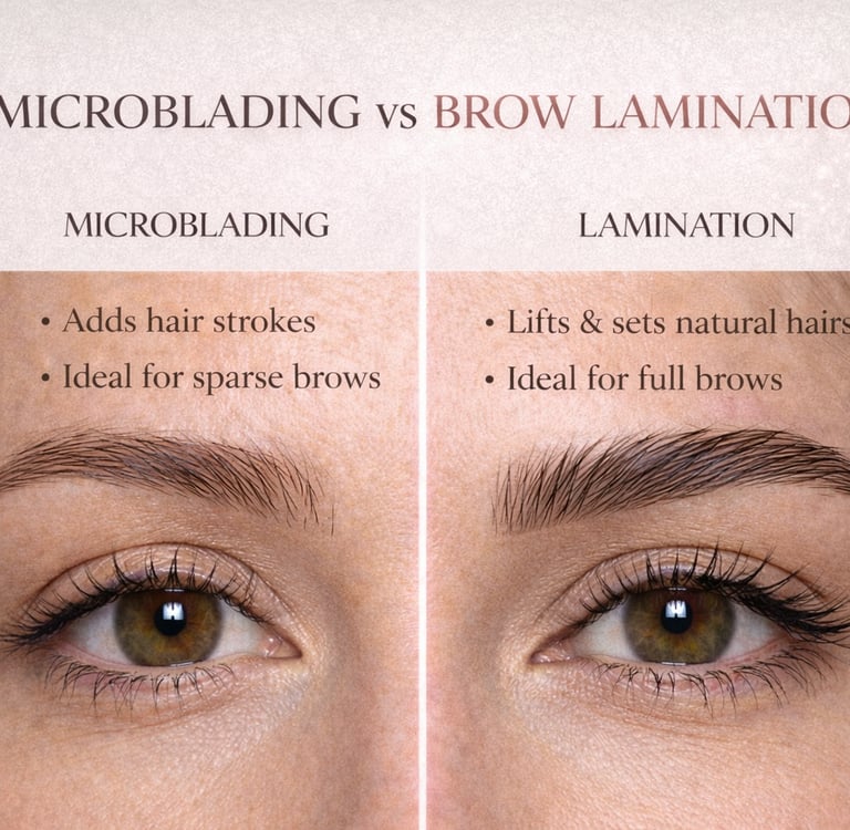 microblading vs brow lamination
