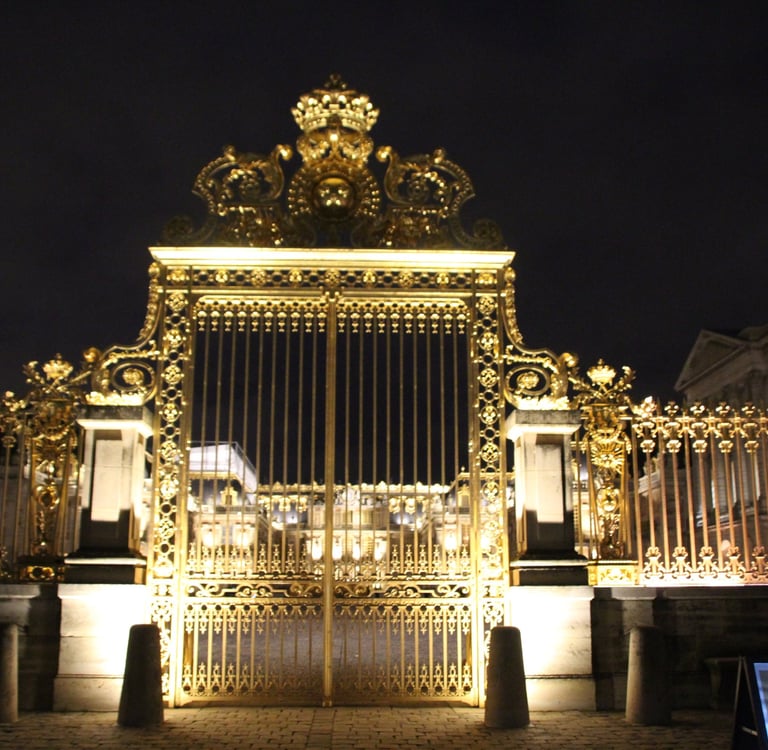 Castle of Versailles by night