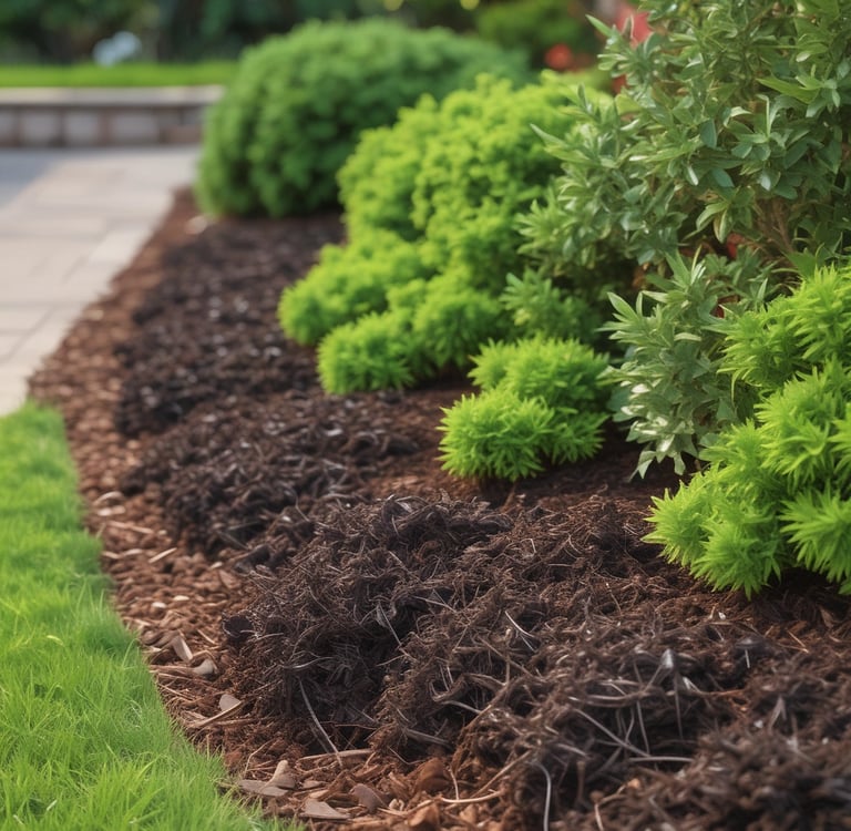 Wood chips and bark fill the image.