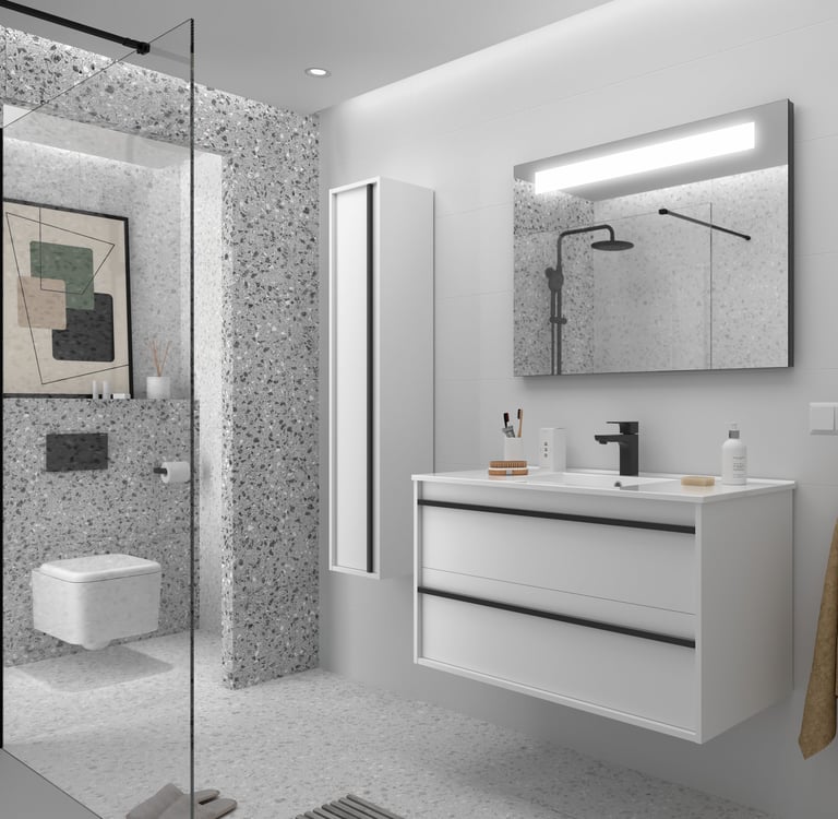 Salgar Attila White bathroom vanity