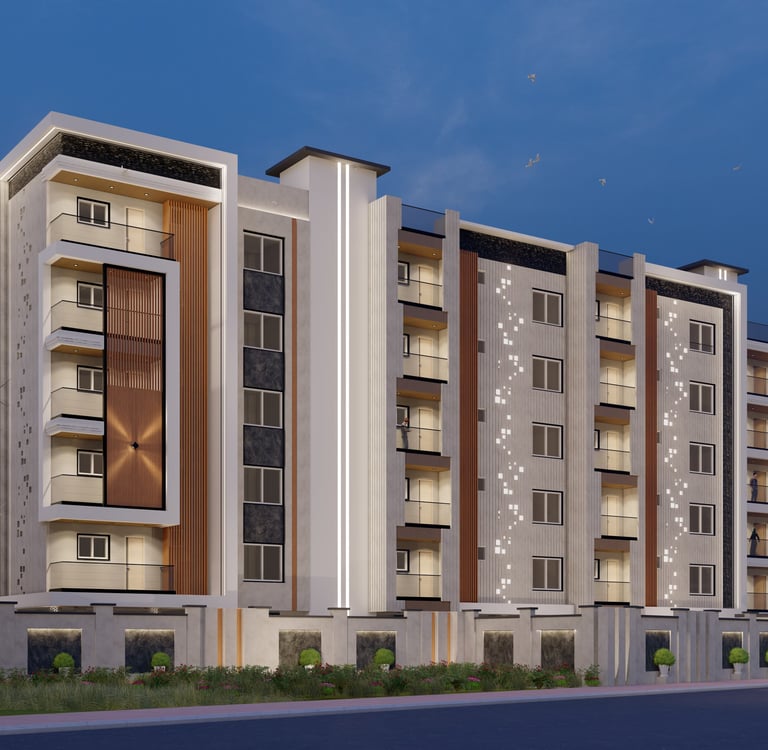 Eco-friendly home design in India with natural lighting and rainwater harvesting systems.