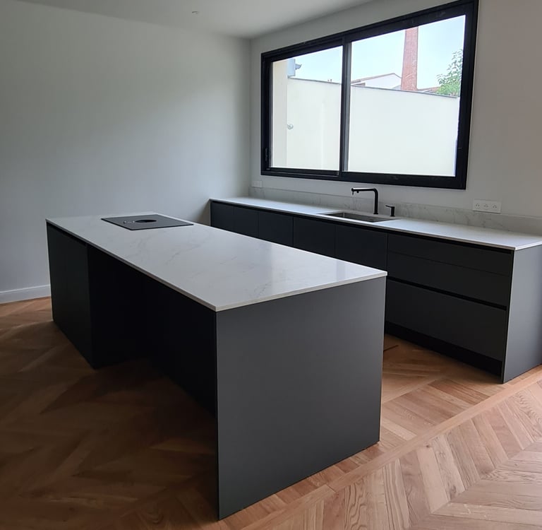 Ilot silestone ethereal glow