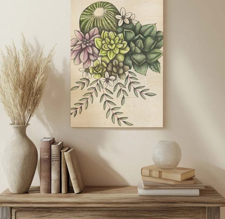 Animal Illustration Wall Art in a Living RoomAnimal Illustration Wall Art in a Living Room