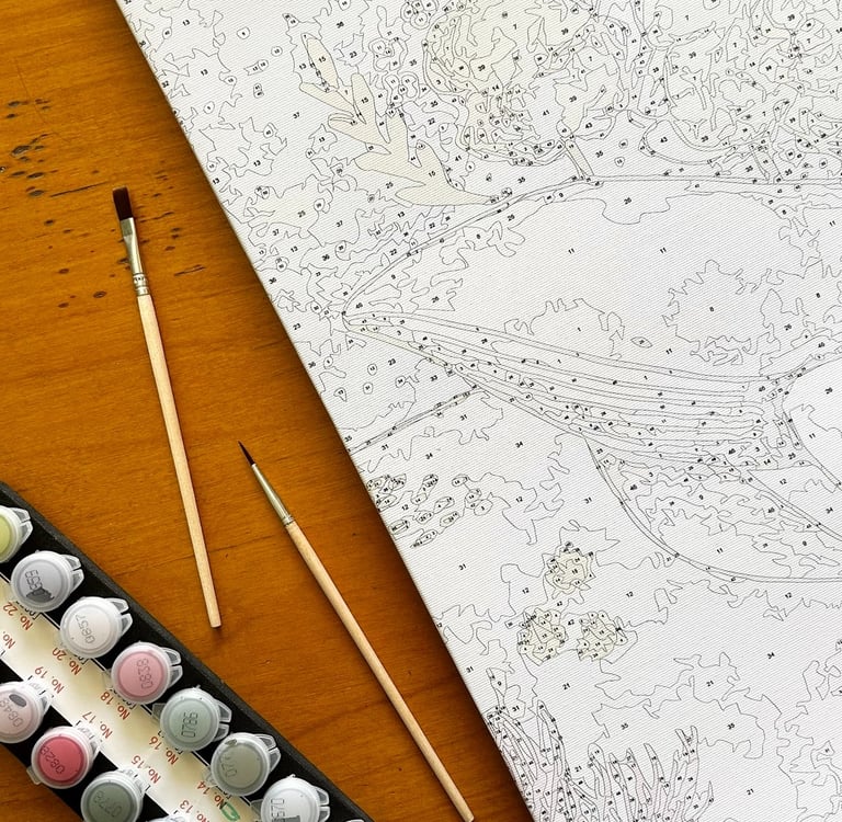 Painting Kit featuring a Whale illustration