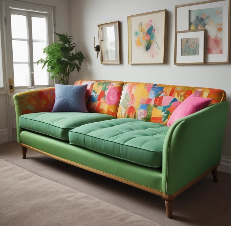 A beautifully restored vintage chair showcasing craftsmanship.