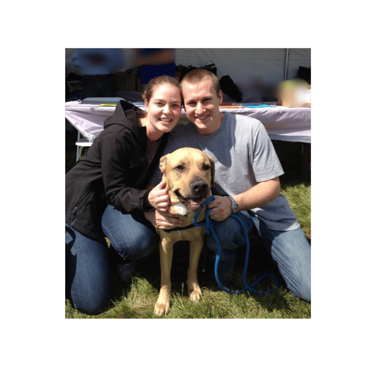 Balou healthy and happy, adoption day!