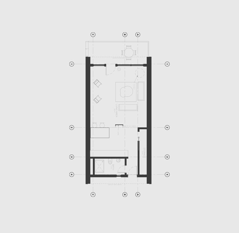 Starcrest A-frame cabin floorplan layout