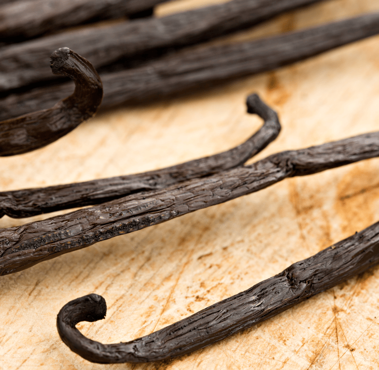 Des gousses de vanille noire 