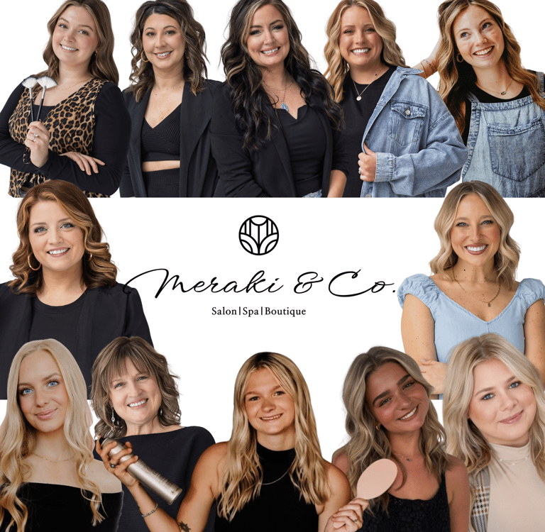 team photo from Meraki and Co salon and spa in greer sc