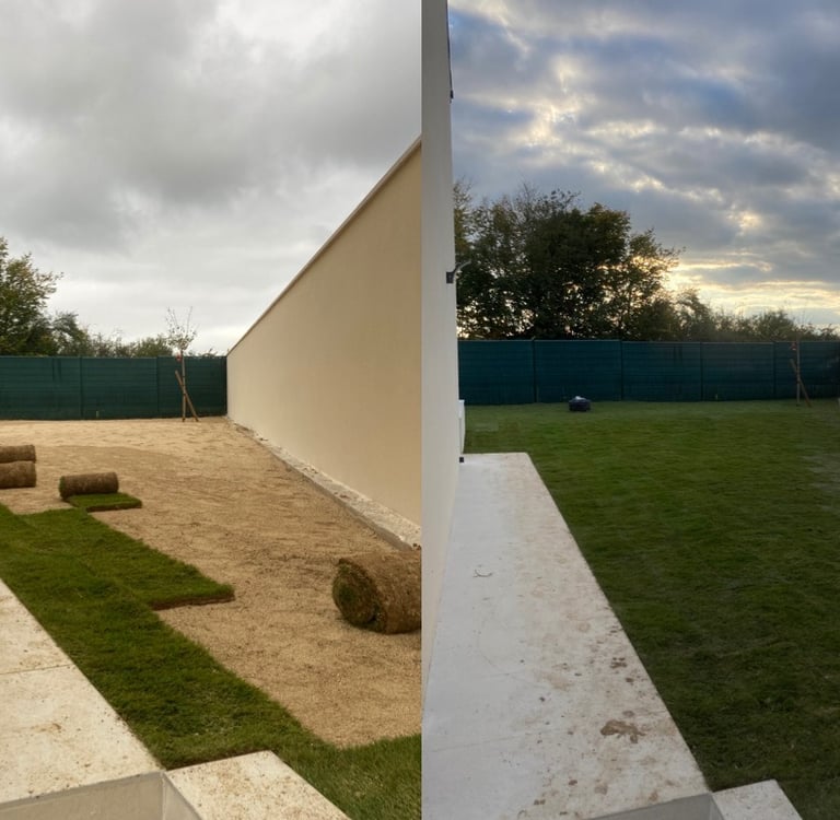 Pose de gazon en rouleaux à Soisy-sur-Seine et aux alentours.